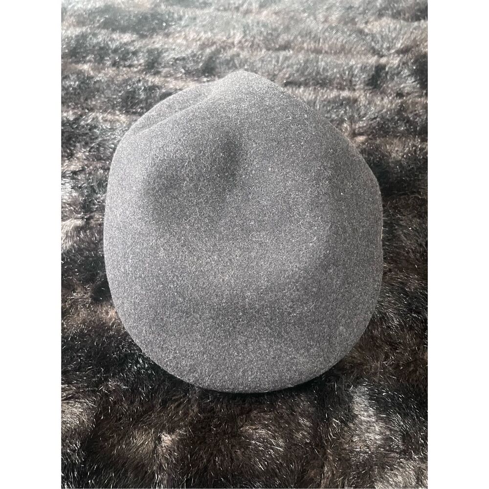 Pendelton‎ 100% Virgin Wool Charcoal Gray Newsboy Cabbie Large